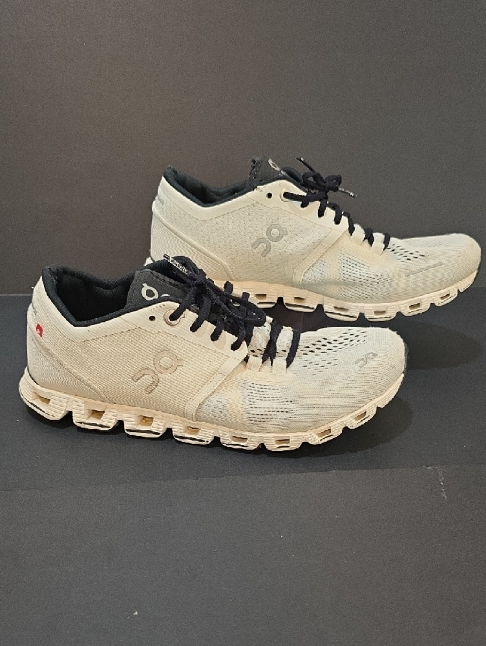 On Cloud X Running Womens Sneakers in Off-White with Black Accents Size 7 - Picture 10 of 10